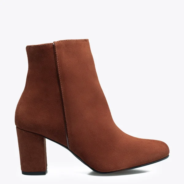 MiMaO ShopOnline TRENDY – Bottines Pour Femme à Talons MARRON à prix imbattables 1