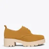 MiMaO ShopOnline CANDEM – Chaussures à Lacets Avec Talon Et Plateforme CAMEL magasin france 23