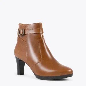 Promotio de vente MiMaO ShopOnline MILAN – Bottines à Talon Et Bracelet Décoratif CAMEL 15