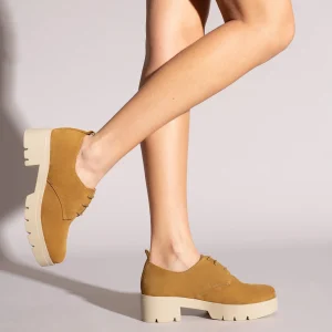 MiMaO ShopOnline CANDEM – Chaussures à Lacets Avec Talon Et Plateforme CAMEL magasin france 22