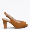 MiMaO ShopOnline PEEP TOE TALON OUVERT – Chaussure Peep-toe Talon Ouvert CAMEL pas cher 28