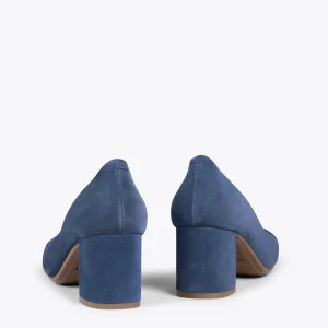 MiMaO ShopOnline EMMA – Chaussures à Talon à Bout Carré BLEU Top ventes 13