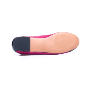 site officiel MiMaO ShopOnline BALLERINE LACET – Ballerine FUCHSIA Avec Broderie Losange 25