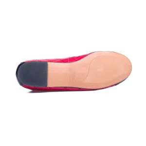 MiMaO ShopOnline BALLERINE LACET – Ballerine ROUGE Avec Broderie Losange meilleur service 25