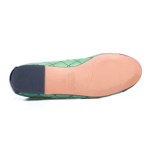 MiMaO ShopOnline BALLERINE LACET – Ballerine VERT Avec Broderie Losange Authentic Original licence 25