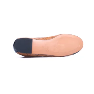 MiMaO ShopOnline BALLERINE LACET – Ballerine CAMEL Avec Broderie Losange REMISE allant jusqu. 25