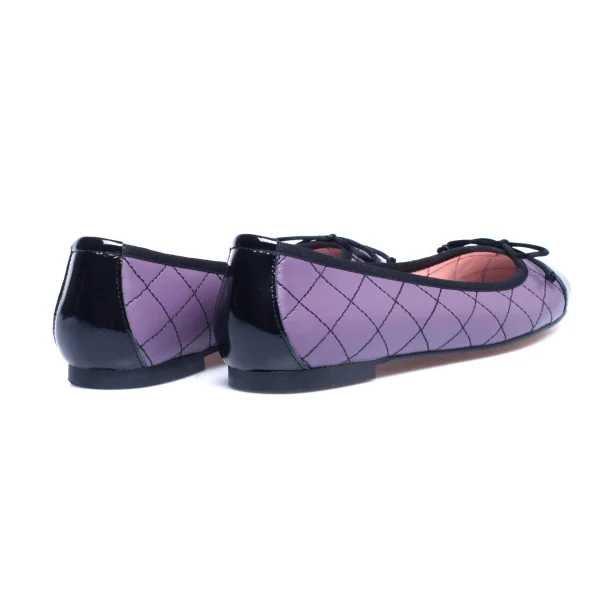 MiMaO ShopOnline BALLERINE LACET – Ballerine VIOLET Avec Broderie Losange à prix promos 5