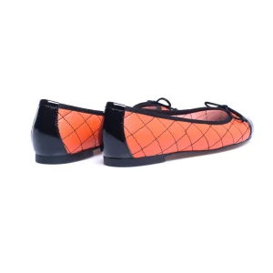 comparez les prix MiMaO ShopOnline BALLERINE LACET – Ballerine ORANGE Avec Broderie Losange 15