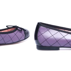 MiMaO ShopOnline BALLERINE LACET – Ballerine VIOLET Avec Broderie Losange à prix promos 19