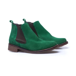 MiMaO ShopOnline CHELSEA- Bottines à Talons Plat Pour Femme VERT Livraison gratuite 12