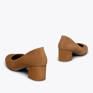 MiMaO ShopOnline URBAN ROND – Chaussure à Talon Bas CAMEL Retour Facile et Gratuit 15