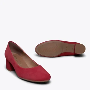 pas cher en vente MiMaO ShopOnline URBAN ROND – Chaussure à Talon Bas ROUGE 17