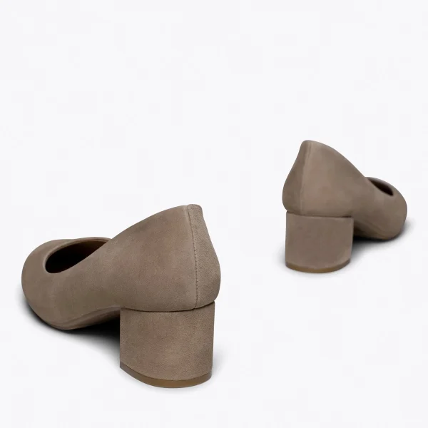 achat MiMaO ShopOnline URBAN ROND – Chaussure à Talon Bas TAUPE 5