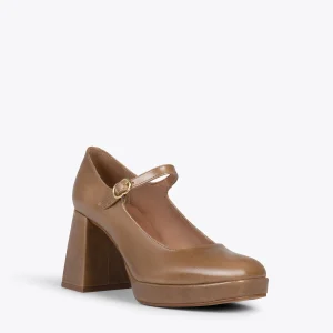 MiMaO ShopOnline BRIGITTE – Chaussures à Bracelet Et Talon Bloc TAUPE marques de renommée 15