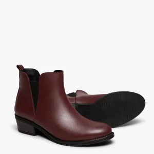 Meilleur Service MiMaO ShopOnline JEANS – Bottines à Petit Talon Avec élastique BORDEAUX 17