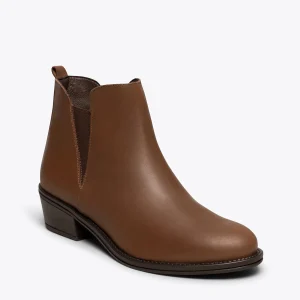 boutique en ligne france MiMaO ShopOnline JEANS – Bottines à Petit Talon Avec élastique MARRON 15