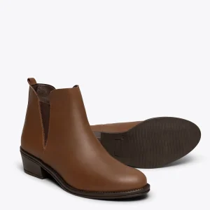 boutique en ligne france MiMaO ShopOnline JEANS – Bottines à Petit Talon Avec élastique MARRON 17