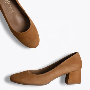 MiMaO ShopOnline URBAN ROND – Chaussure à Talon Bas CAMEL Retour Facile et Gratuit 13