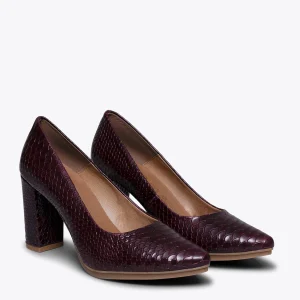 MiMaO ShopOnline URBAN SAUVAGE – Escarpins BORDEAUX Avec Imprimé Serpent Livraison internationale 11