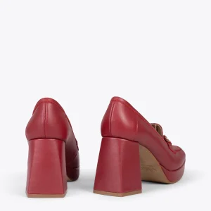 MiMaO ShopOnline ANNETTE – Mocassins Pour Femme à Talon Et Plateforme BORDEAUX soldes luxe 13