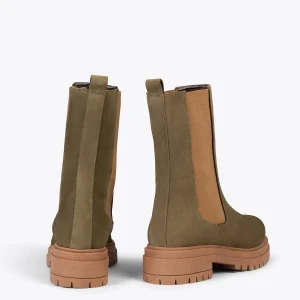 Boutique officielle MiMaO ShopOnline CAMBRIDGE – Bottines Chelsea VERT à Semelle Track 13