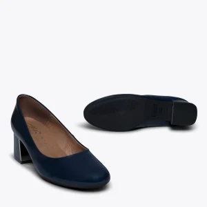 MiMaO ShopOnline URBAN DAME – Chaussure En Cuir Verni à Talon Moyen BLEU MARINE en ligne 17