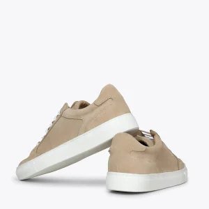 dernière tendance MiMaO ShopOnline DUBLÍN – Baskets En Cuir Pour Homme CAMEL 12