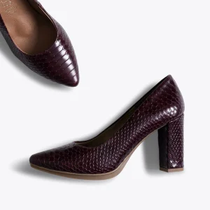 MiMaO ShopOnline URBAN SAUVAGE – Escarpins BORDEAUX Avec Imprimé Serpent Livraison internationale 13