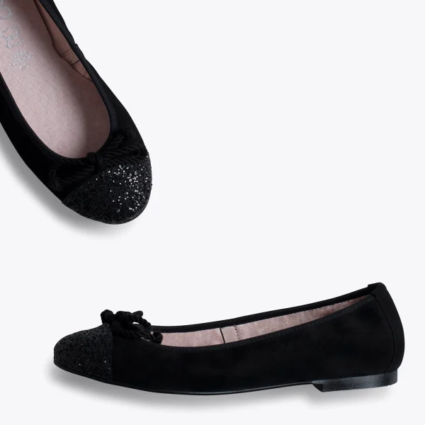 MiMaO ShopOnline BALLET – Ballerine NOIR Avec Bout Glitter Satisfait ou Remboursé 4