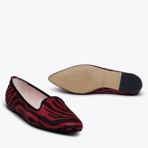 à prix réduits MiMaO ShopOnline SLIPPER ZÈBRE – Slipper Animal Print ROUGE ZEBRE 17