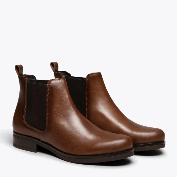 à prix d'occasion MiMaO ShopOnline CHELSEA – Bottine Chelsea En Cuir MARRON CLAIR 3