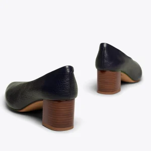 MiMaO ShopOnline URBAN STYLE- Chaussures Pour Femme à Talon En Bois BLEU MARINE soldes pas cher 15