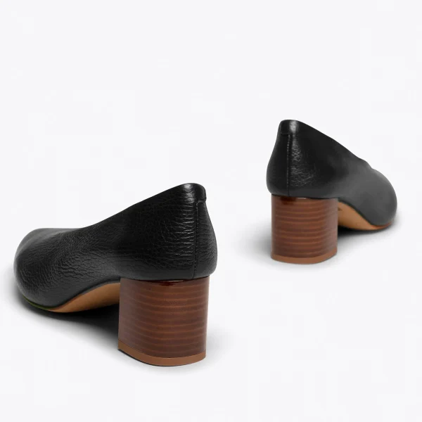 MiMaO ShopOnline URBAN STYLE- Chaussures Pour Femme à Talon En Bois NOIR grande surprise 5