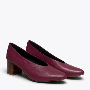 magasin en ligne france MiMaO ShopOnline URBAN STYLE- Chaussures Pour Femme à Talon En Bois BORDEAUX 11