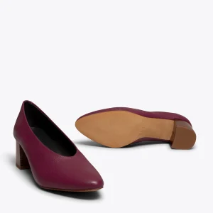 magasin en ligne france MiMaO ShopOnline URBAN STYLE- Chaussures Pour Femme à Talon En Bois BORDEAUX 17