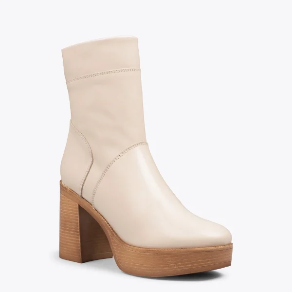 MiMaO ShopOnline SOUL – Bottines à Tige Haute En Cuir Nappa BEIGE grande promotion 5