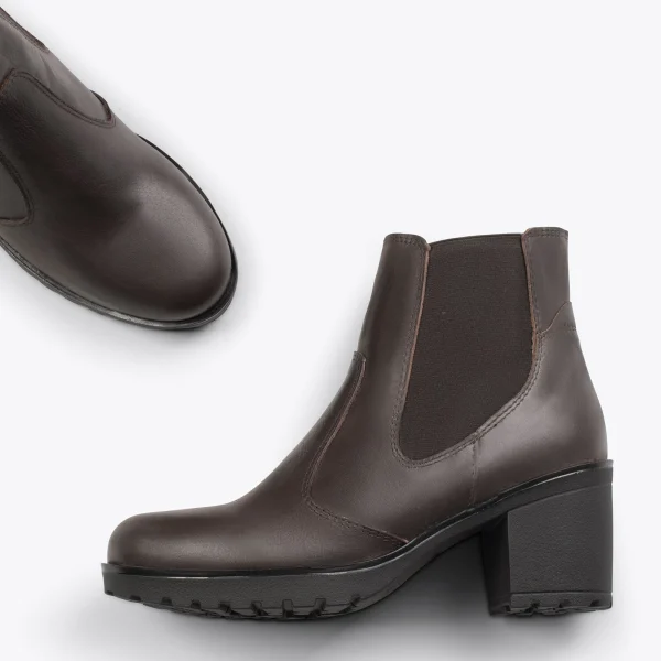 MiMaO ShopOnline SOHO – Bottines Chelsea à Talon MARRON garantie de qualité 3