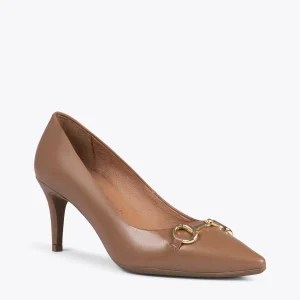 MiMaO ShopOnline ÉLÉGANCE- Stiletto Avec Ornement Métallisé CAMEL magasin en ligne france 15