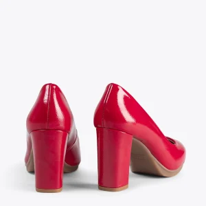 Distributeur Officiel MiMaO ShopOnline URBAN VERNI – Chaussures à Talon Haut En Cuir Verni ROUGE 13