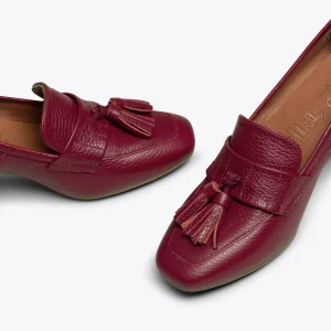 MiMaO ShopOnline OFFICE – Mocassin Pour Femmes BORDEAUX Avec Talon luxe soldes 15