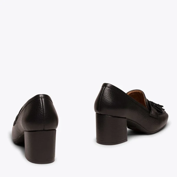 MiMaO ShopOnline OFFICE – Mocassin Pour Femmes NOIR Avec Talon pas cher 4