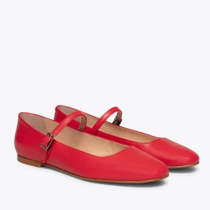 MiMaO ShopOnline BALLERINES BABIES – Ballerines Pour Femme Cuir ROUGE vente luxe pas cher 12