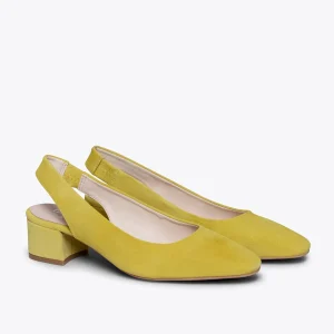 MiMaO ShopOnline FEMME – Chaussure Femme à Bout Carré JAUNE De Qualité 11