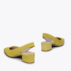 MiMaO ShopOnline FEMME – Chaussure Femme à Bout Carré JAUNE De Qualité 15