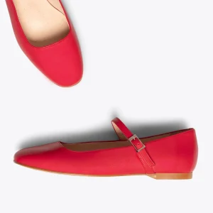 MiMaO ShopOnline BALLERINES BABIES – Ballerines Pour Femme Cuir ROUGE vente luxe pas cher 14