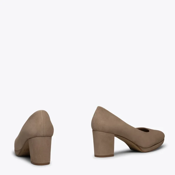 MiMaO ShopOnline URBAN PLATEFORME – Chaussure à Plateforme BEIGE à Talon Moyen authentiques 5