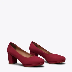 magasin pour MiMaO ShopOnline URBAN PLATEFORME – Chaussure à Plateforme ROUGE à Talon Moyen 11