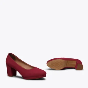 magasin pour MiMaO ShopOnline URBAN PLATEFORME – Chaussure à Plateforme ROUGE à Talon Moyen 17