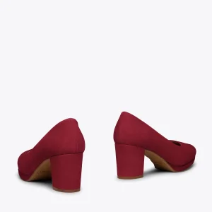 magasin pour MiMaO ShopOnline URBAN PLATEFORME – Chaussure à Plateforme ROUGE à Talon Moyen 15