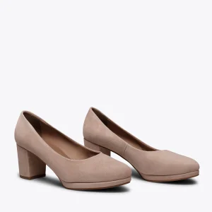 en vente MiMaO ShopOnline URBAN PLATEFORME – Chaussure à Plateforme NUDE à Talon Moyen 11